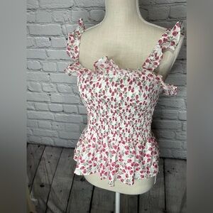 J crew liberty rose smocked top size XXS